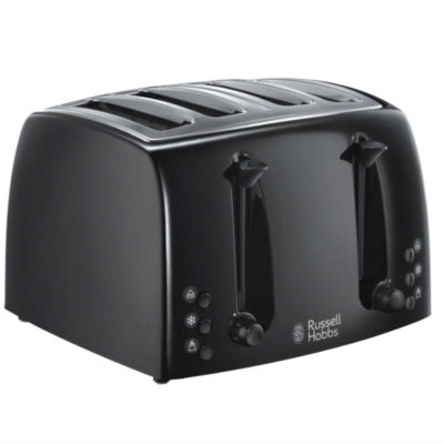 Russell Hobbs Textures 4-Slice Toaster – Black Russell Hobbs Textures 4-Slice Toaster – Black